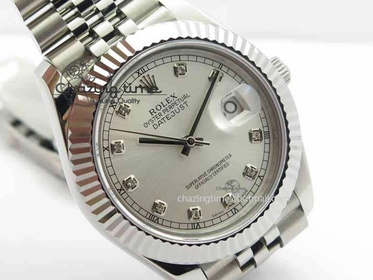 MiroTime 0428 DateJust II 41mm BP Maker Best Edition Silver Diamonds Dial On New Version Jubilee Bracelet A Reliable 3623